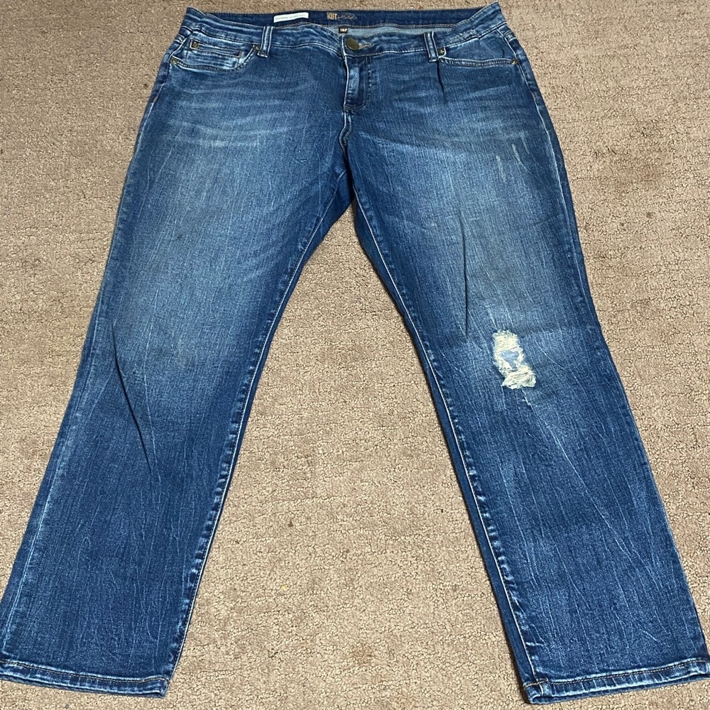 Kut from the Kloth Catherine Boyfriend 16P Distressed Jeans Denim Casual